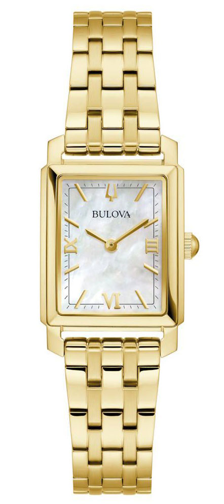 Bulova Classic Sutton Rectangle 97L177 - Quartz - Guld - Damklocka - Rostfri stål - Härdat mineralglas