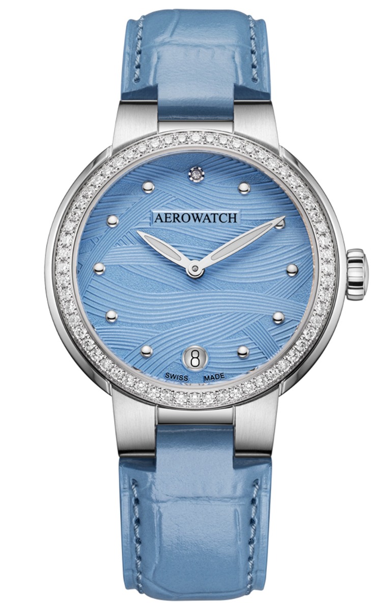 Aerowatch Harmonie Lady Quartz A 42107 AA01 DIA - Quartz - Silver - Damklocka - Läder - Safir