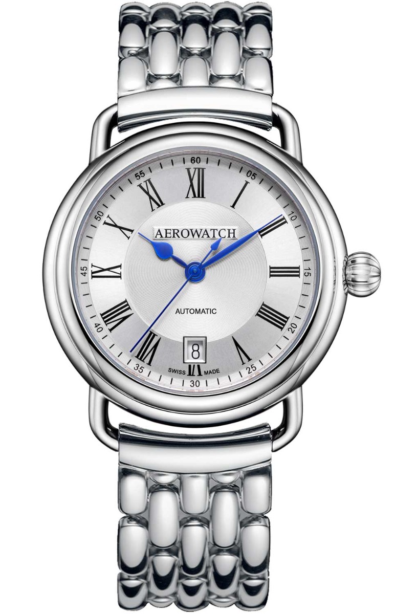 Aerowatch 1942 Automatic A 60900 AA26 M - Automatisk - Silver - Herrklocka - Rostfri stål - Safir