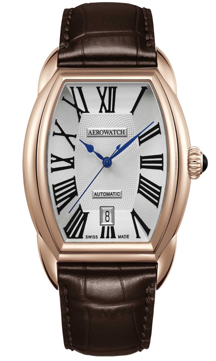 Aerowatch Streamline Automatic A 60959 RO01 - Automatisk - Rött guld - Herrklocka - Läder - Safir