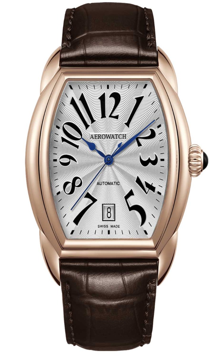Aerowatch Streamline Automatic A 60959 RO06 - Automatisk - Rött guld - Herrklocka - Läder - Safir