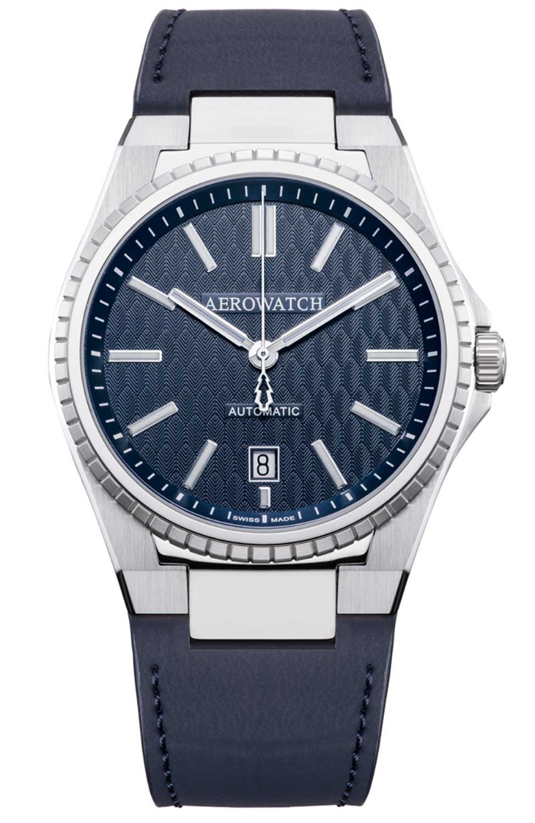 Aerowatch Milan Sport Automatic A 60998 AA01 - Automatisk - Silver - Herrklocka - Läder - Safir
