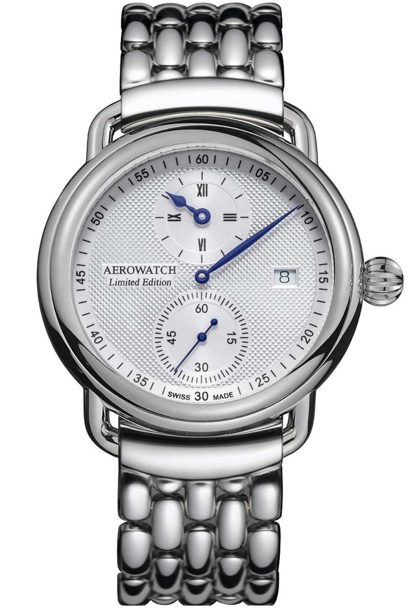 Aerowatch 1942 Regulator Automatic A 76983 AA03 M - Automatisk - Silver - Herrklocka - Rostfri stål - Safir
