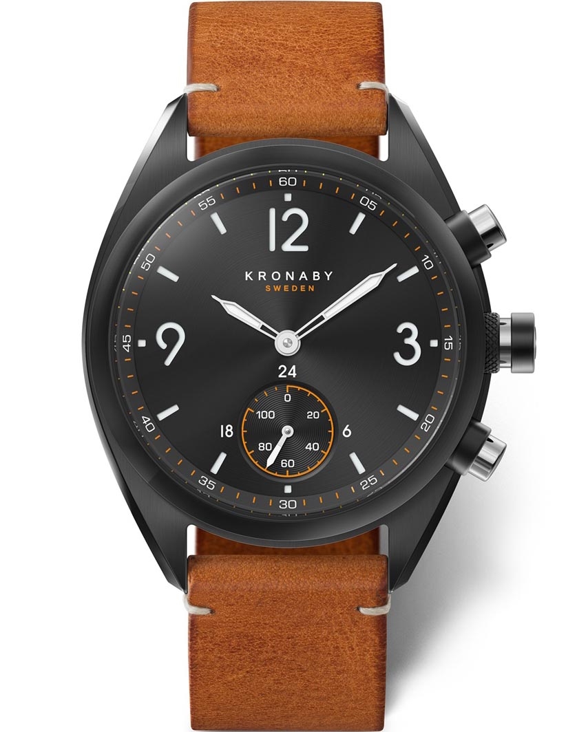 Ingen uppladdning samt IFTTT - Kronaby APEX A1000-3116 - Quartz - Svart - Herrklocka - Läder - Safir