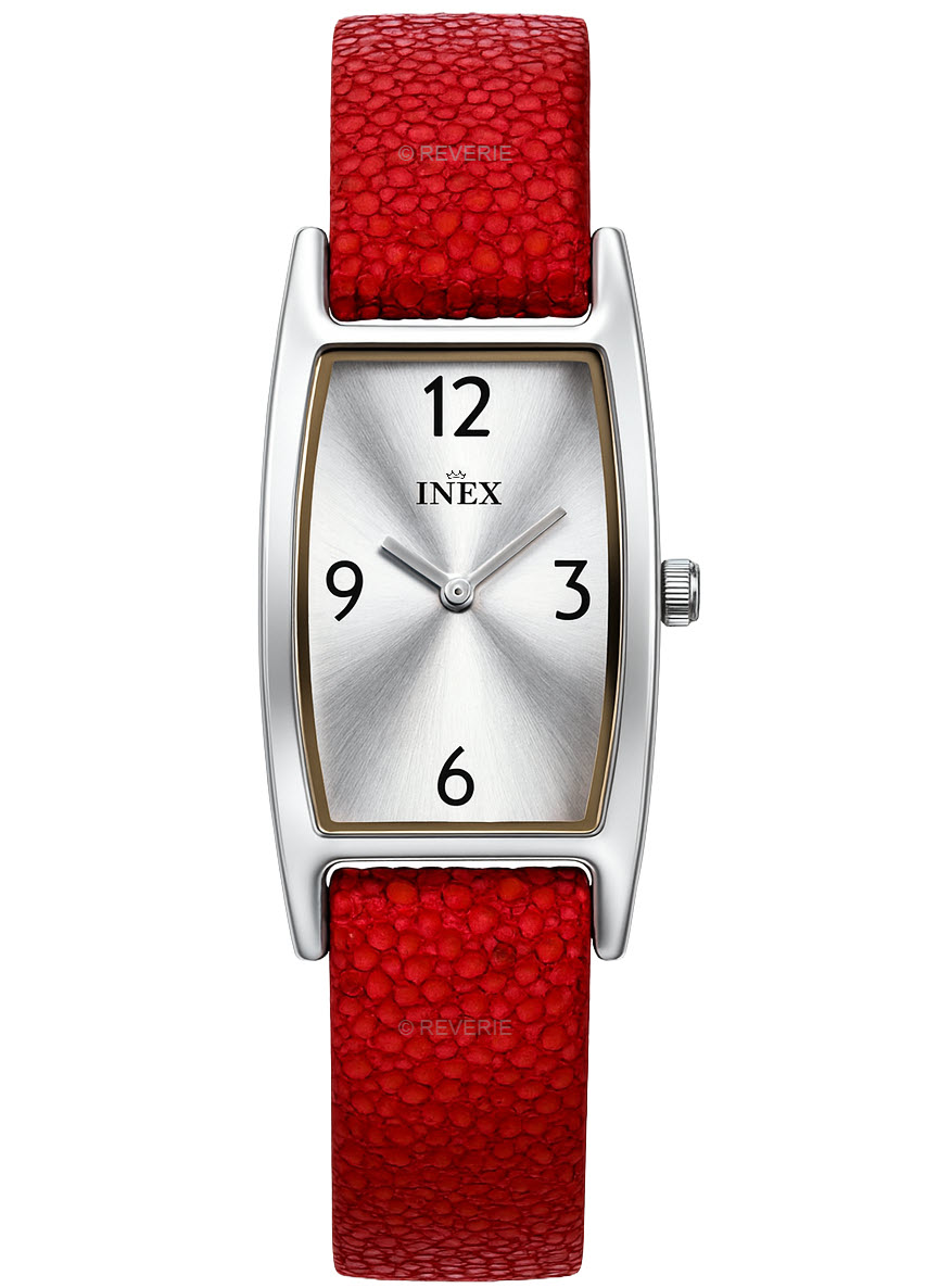 Damur - Inex Ladies Silver/Silver A109-2S4KV - LQ2 - Quartz - Silver - Damklocka - Läder - Härdat mineralglas