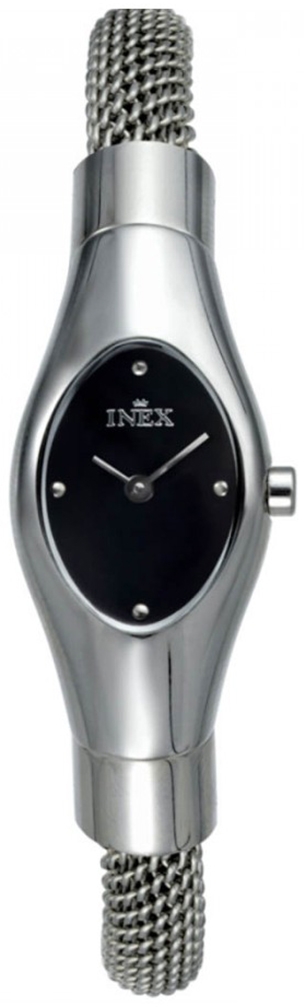 Damur - Inex Ladies Silver/Black A110S5KV - LQ2 - Quartz - Silver - Damklocka - Mesh - Härdat mineralglas