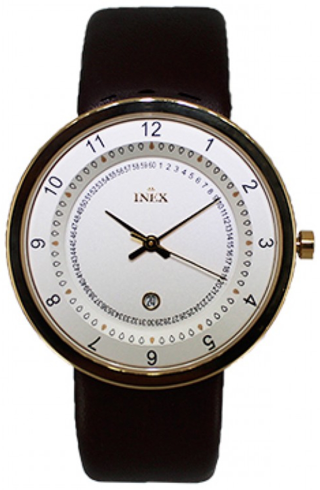 Herrur - Inex Ladies Gold/Silver A112D4A - RIP - Quartz - Brun Guld - Damklocka - Läder - Härdat mineralglas