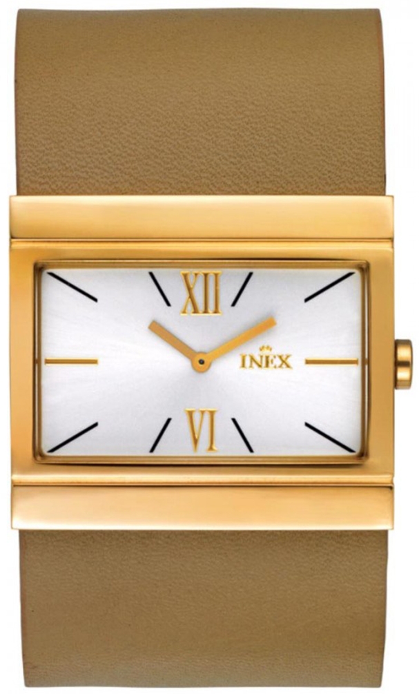 Damur - Inex Ladies Gold/Silver A115-1D4I - LQ2 - Quartz - Guld - Damklocka - Läder - Härdat mineralglas