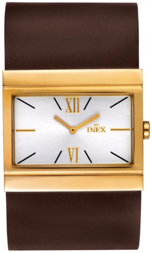 Damur - Inex Ladies Gold/Silver A115D4I - LQ2 - Quartz - Guld - Damklocka - Läder - Härdat mineralglas