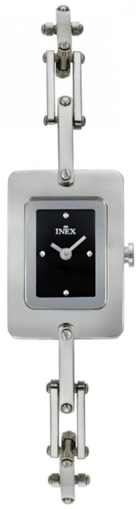 Damur - Inex Ladies Silver/Black A117S5KV - LQ - Quartz - Silver - Damklocka - Rostfri stål - Härdat mineralglas