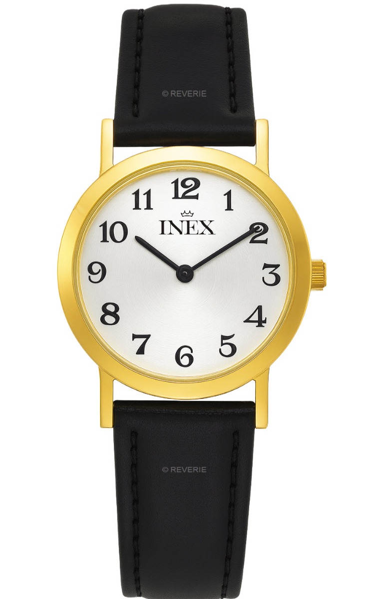 Damur - Inex Ladies Gold/White A12005D0A - RIP - Quartz - Guld - Damklocka - Läder - Härdat mineralglas