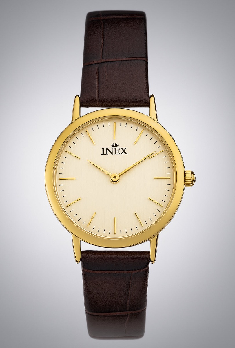 Damur - Inex Ladies Gold/Gold A12156D7I - RIP - Quartz - Guld - Damklocka - Läder - Härdat mineralglas