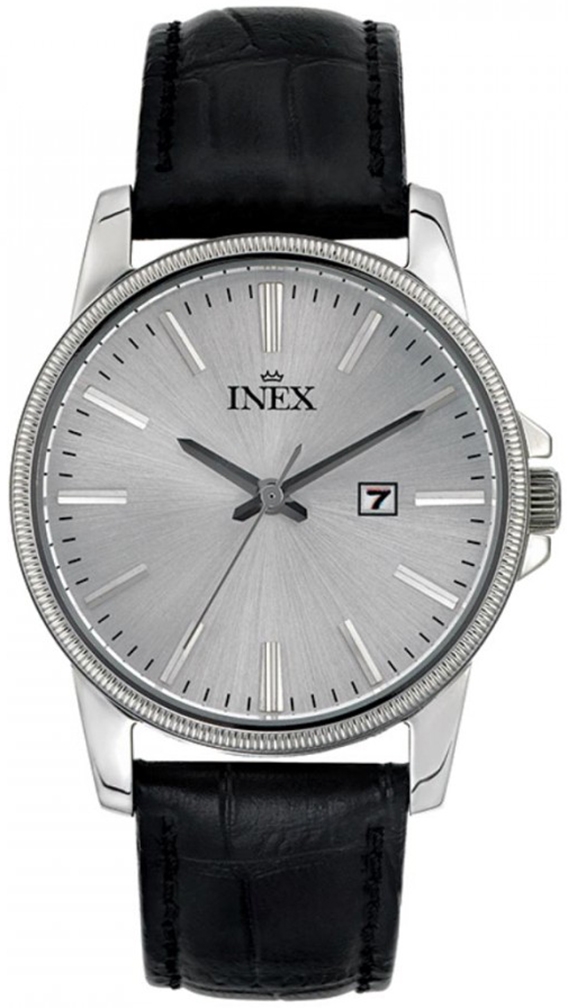 Damur - Inex Ladies Silver/Silver A12158S4I - LQ2 - Quartz - Silver - Damklocka - Läder - Härdat mineralglas