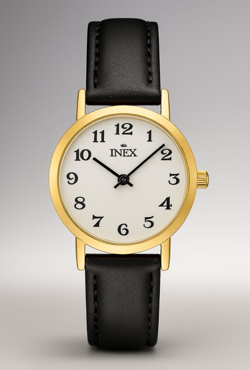 Inex Petite Classic Lady 24mm - Quartz - Guld - Damklocka - Läder - Härdat mineralglas