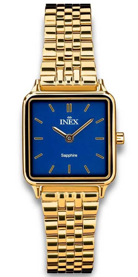 Inex Ladies 23mm A12186D8I - Quartz - Guld - Damklocka - Rostfri stål - Safir