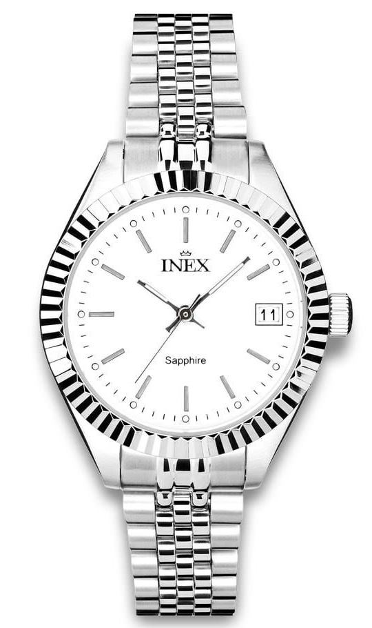 Inex Mens 39.5mm A12189S4I - Quartz - Silver - Herrklocka - Rostfri stål - Safir