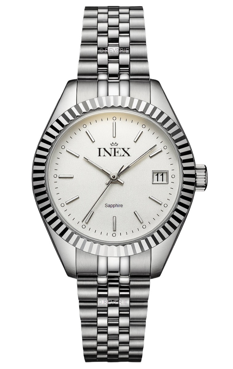 Inex Ladies Sapphire Petite 32mm - Quartz - Silver - Damklocka - Rostfri stål - Safir