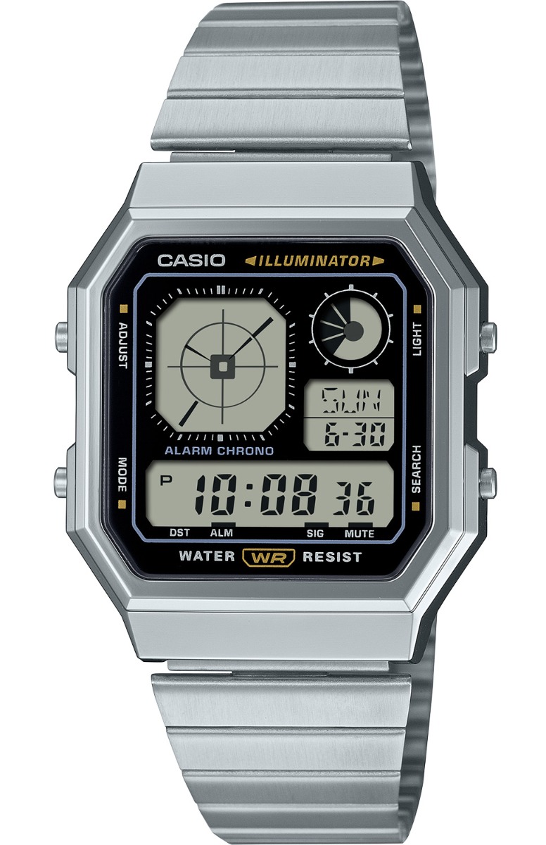 Casio Vintage A130WE-1AEF - Digitalt - Silver - Unisex - Rostfri stål - Akryl