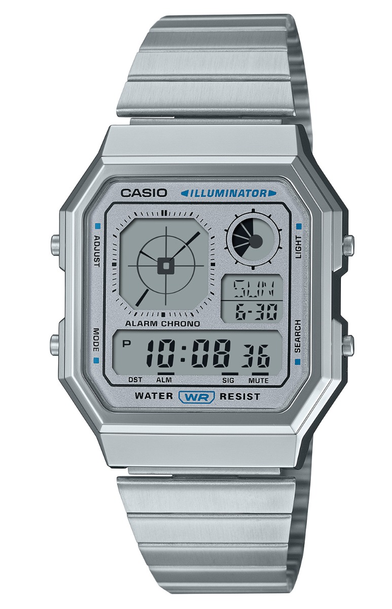 Casio Vintage A130WE-7AEF - Digitalt - Silver - Unisex - Rostfri stål - Akryl
