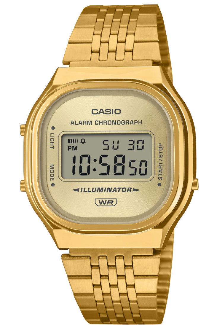 Casio Golden Vintage Digital 36mm - Digitalt - Guld - Unisex - Rostfri stål - Resin