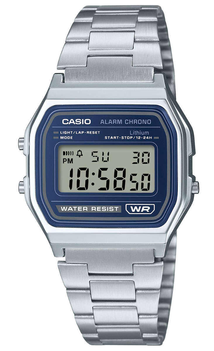 Casio Vintage A158WEA-2EF - Digitalt - Silver - Unisex - Rostfri stål - Resin