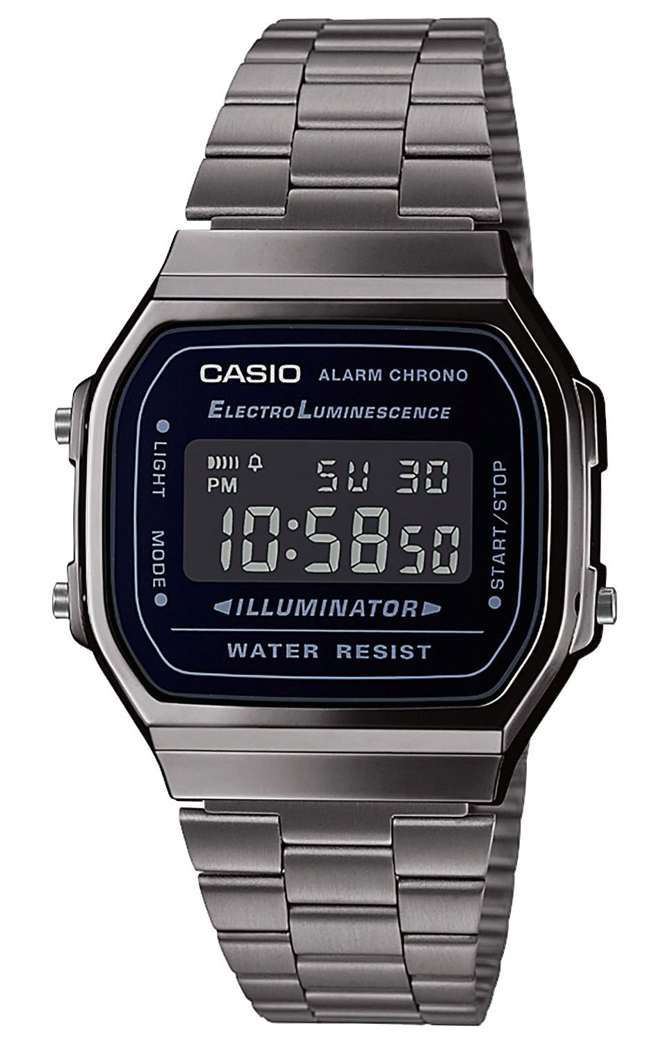 Digital och funktionell - Casio Classic A168WEGG-1BEF - Digitalt - Grå - Damklocka - Rostfri stål - Akryl