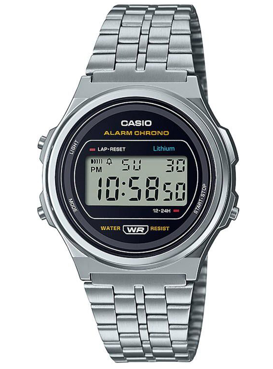 Casio Classic A171WE-1AEF - Digitalt - Grå - Unisex - Rostfri stål - Akryl