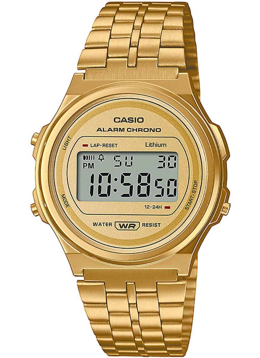 Casio Classic A171WEG-9AEF - Digitalt - Guld - Unisex - Rostfri stål - Akryl