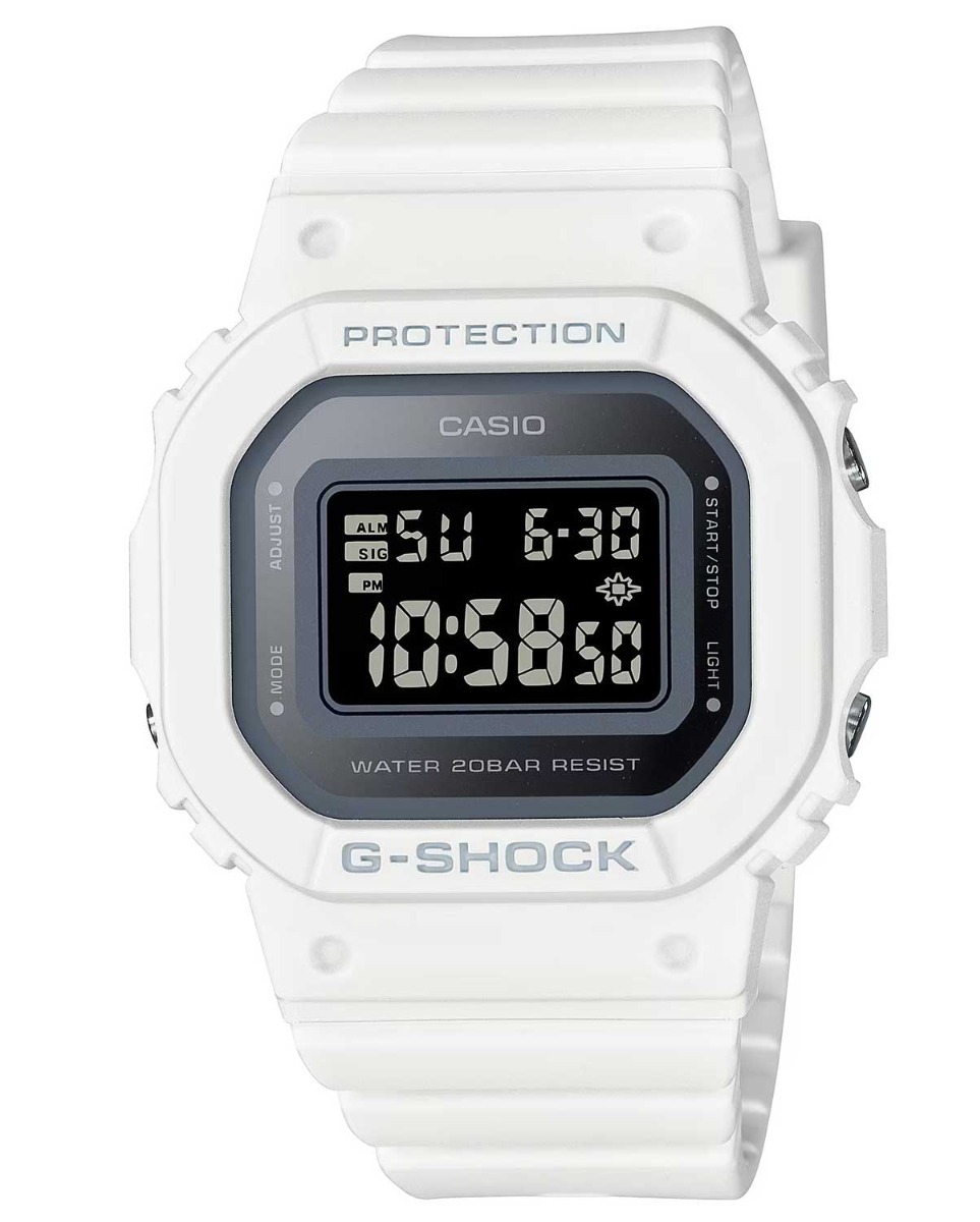 Casio G-Shock GMD-S5600-7ER - Digitalt - Vit - Damklocka - Harts - Härdat mineralglas