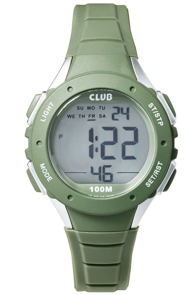 Club Children Green 100m 47123 IT-A04 - Digitalt - Grön - Barnklocka - Gummi - Akryl