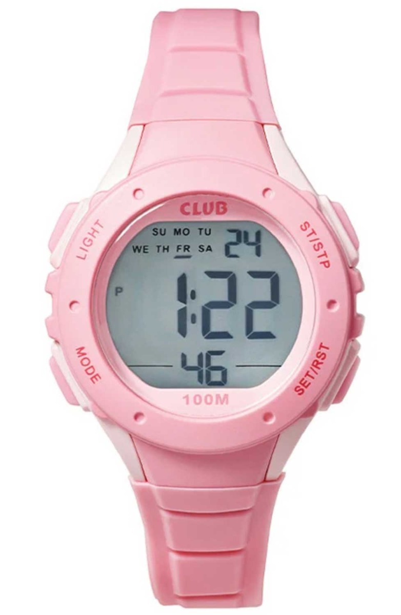 Club Children Pink 10ATM A47123P14E - Digitalt - Rosa - Barnklocka - Plast - Akryl