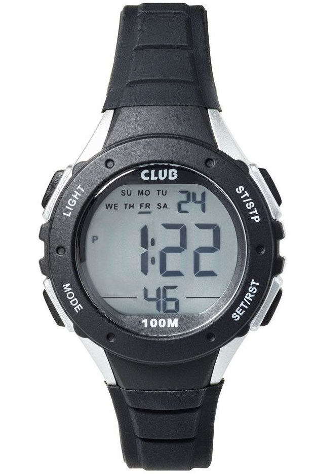 Club Children Black 100m 47123 IT-A06 - Digitalt - Svart - Barnklocka - Gummi - Akryl