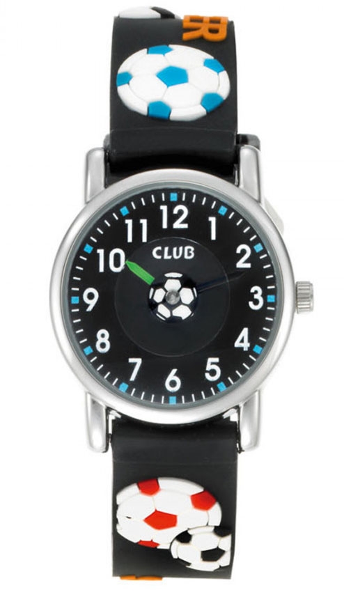 Definitivt en klocka som visar att du gillar fotoboll - Club 30M Black A56516S5A - Quartz - Silver - Barnklocka - Gummi - Härdat mineralglas
