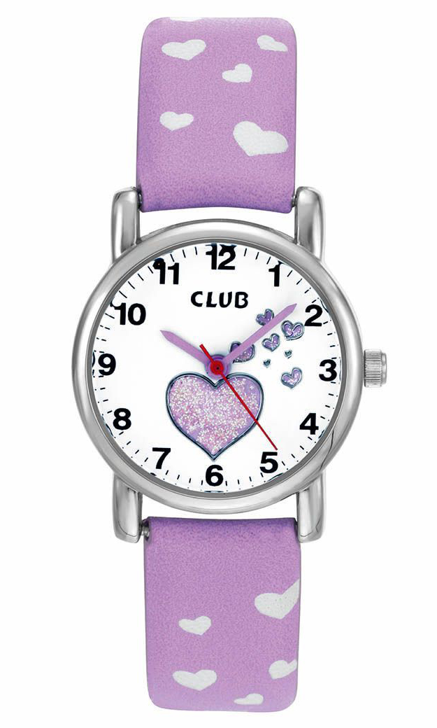 Club 30M Purple White A56548-3S0A - Quartz - Silver - Unisex - Gummi - Härdat mineralglas