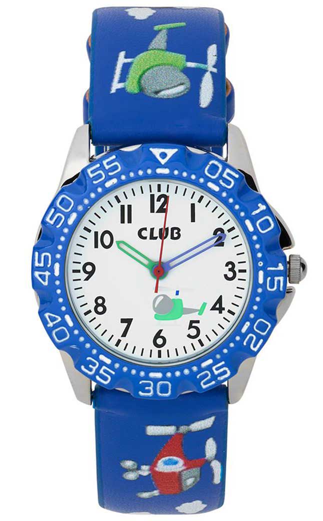 Club Children Pink 30m A56556-2S0A - Quartz - Blå - Barnklocka - Läder - Härdat mineralglas