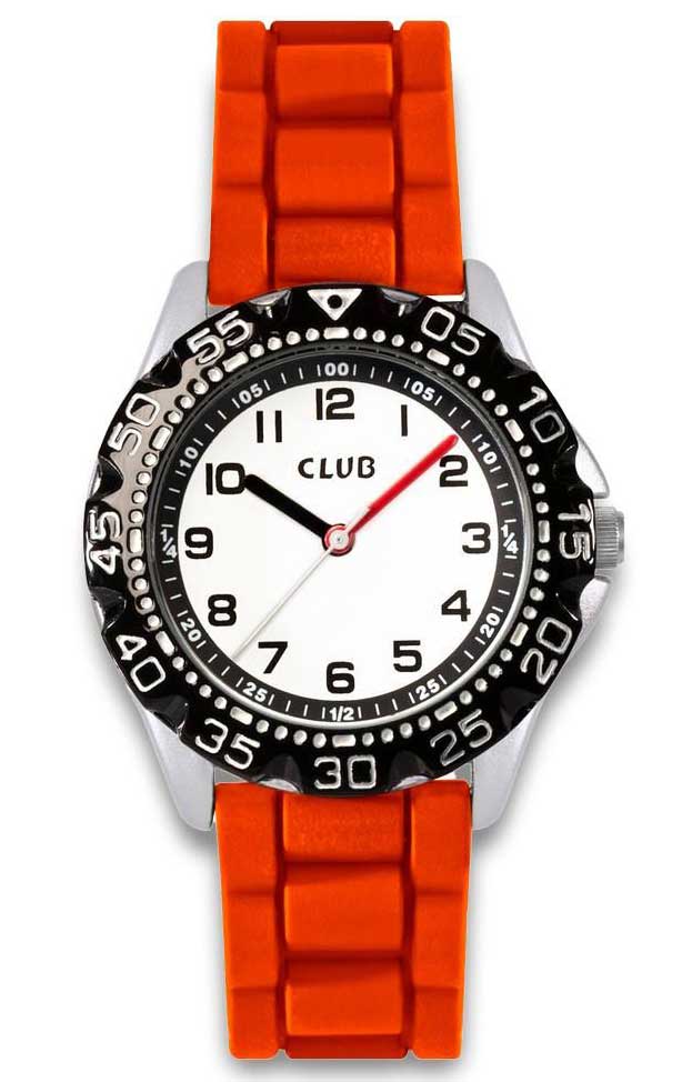 Club Children Orange 30m A56564S18A - Quartz - Silver - Unisex - Gummi - Härdat mineralglas