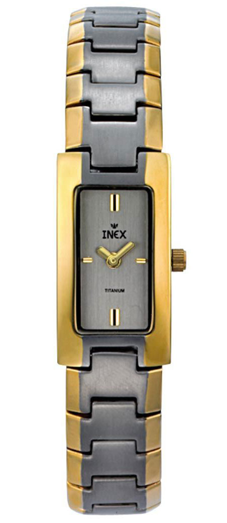 Inex Ladies Gold Grey A58635B3I - Quartz - Guld - Damklocka - Rostfri stål - Härdat mineralglas