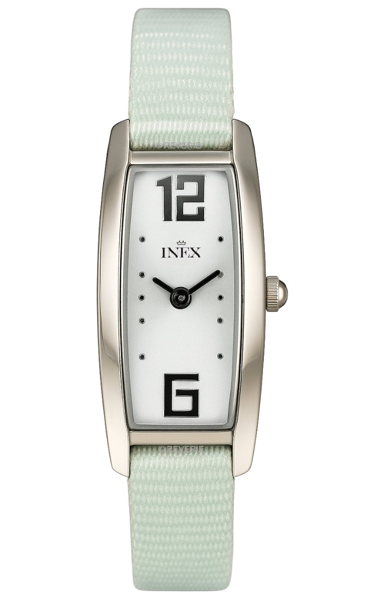 Inex Ladies Petite 15mm - Quartz - Grå - Damklocka - Läder - Härdat mineralglas