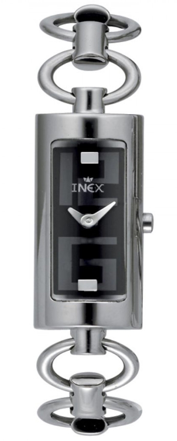 Långsmal boett på snyggt armband - Inex Silver Black A64103S5I - Quartz - Silver - Damklocka - Rostfri stål - Härdat mineralglas