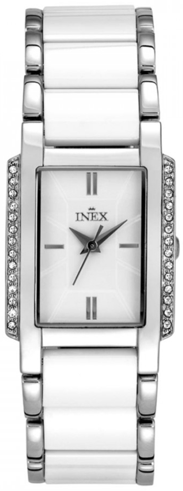 Damur - Inex Ladies Silver/White A64135S0I - LQ2 - Quartz - Silver - Damklocka - Rostfri stål - Härdat mineralglas