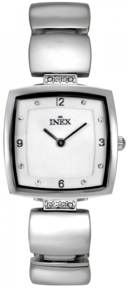 Damur - Inex Ladies Silver/White A64158S4I - Quartz - Silver - Damklocka - Rostfri stål - Härdat mineralglas
