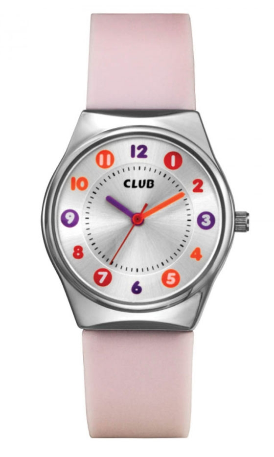Barnklocka i rosa och silver, med gummiarmband... för de yngre barnen - Club 30M Pink Silver A65180-3S4A - Quartz - Silver - Barnklocka - Gummi -...