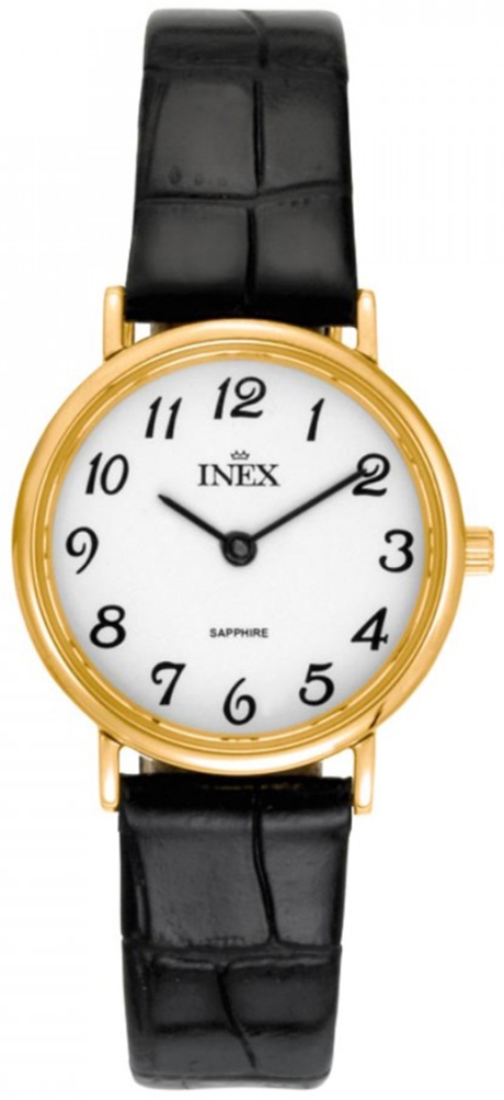 Damur - Inex Ladies Gold/White A69194D0A - Quartz - Guld - Damklocka - Läder - Härdat mineralglas