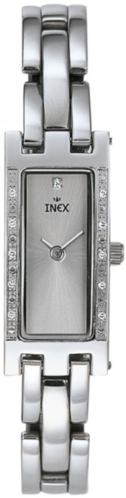 Damur - Inex Ladies Silver/Silver A69228S4I - Quartz - Silver - Damklocka - Rostfri stål - Safir