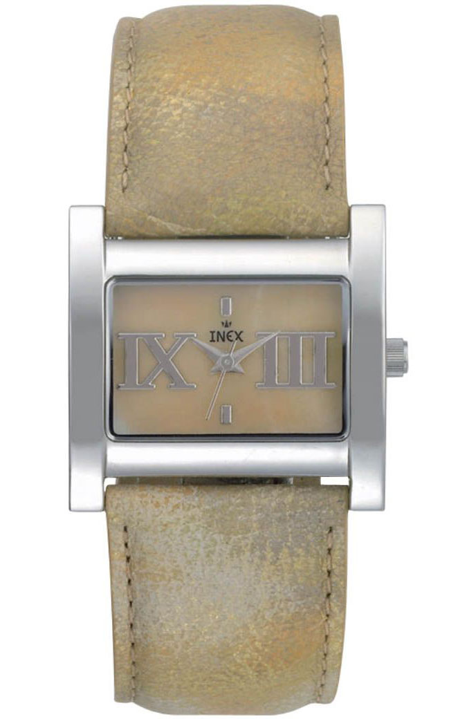 Inex 30mm Ladies Classic A69233S9KV - Quartz - Silver - Damklocka - Läder - Härdat mineralglas