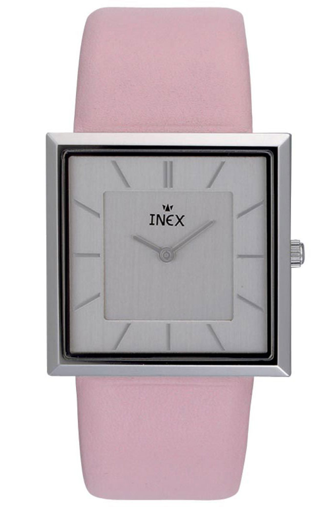 Inex Ladies Silver A69244-2S4I - Quartz - Silver - Damklocka - Läder - Härdat mineralglas