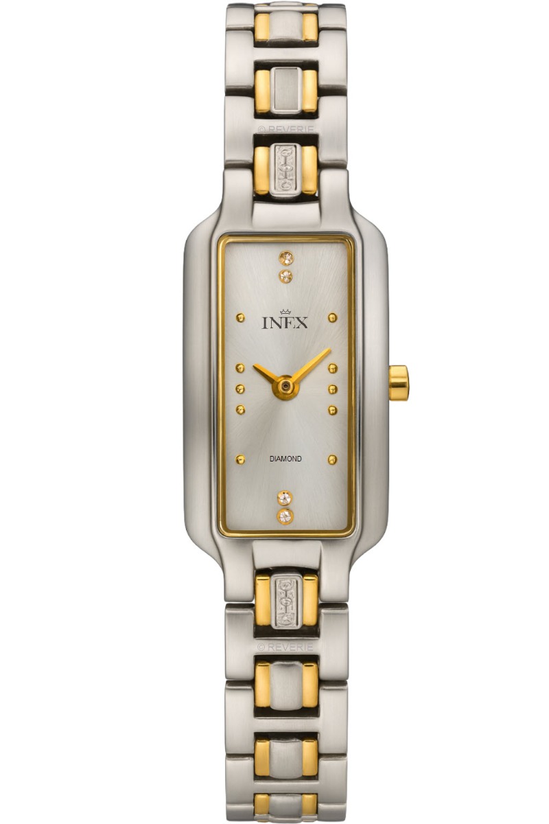 Damur - Inex Ladies Silver/Silver A69320B4I - LQ2 - Quartz - Silver - Damklocka - Rostfri stål - Safir