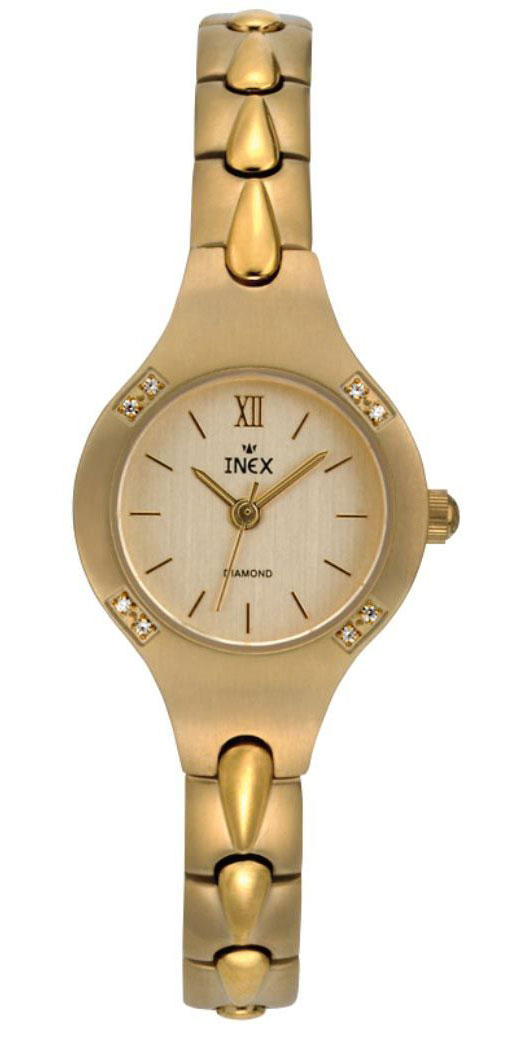 Inex Ladies Gold A69321D7I - Quartz - Guld - Damklocka - Rostfri stål - Safir