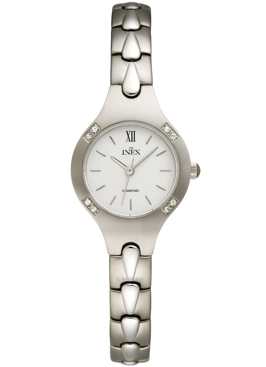 Liten, men effektiv för mer än att visa tiden - Inex Silver A69321S4I - Quartz - Kristall Silver - Damklocka - Rostfri stål - Safir