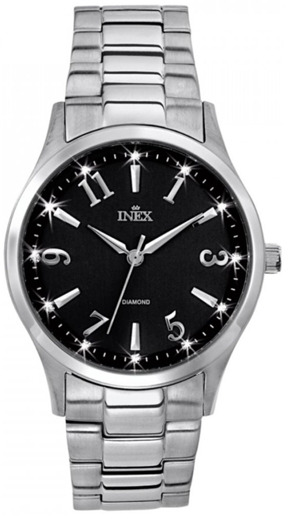 Damur - Inex Ladies Silver/Black A69380S5I - RIP - Quartz - Silver - Damklocka - Rostfri stål - Safir